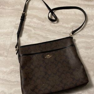 Coach Signature Brown Crossbody Bag